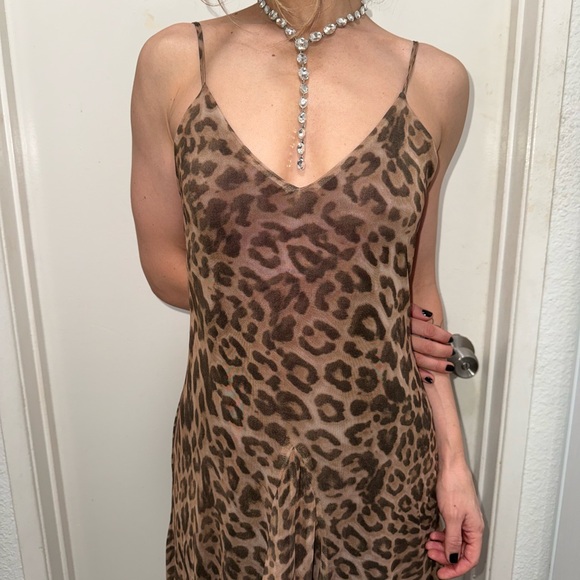 Zara Dresses & Skirts - ZARA Leopard Print Slip Dress